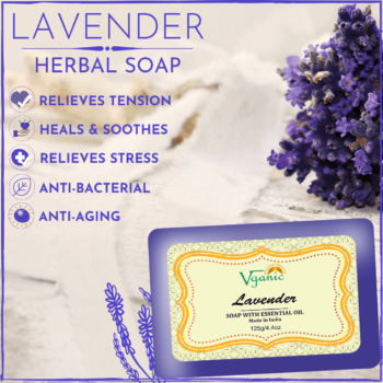 Vganic Herbal Lavender Soap - Calming and Nourishing Skincare
