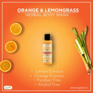 Orange & Lemongrass Citrus Body Wash, 210ml