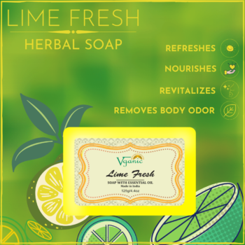 Vganic Herbal Lime Fresh Soap - Revitalize and Nourish Your Skin Naturally