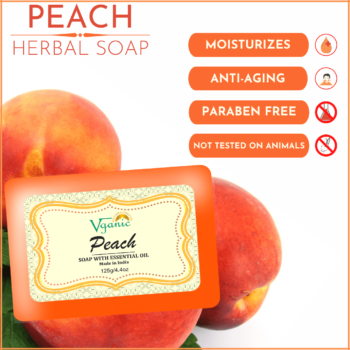 Vganic Herbal Peach Soap - Natural, Nourishing, and Gentle | Shop Now