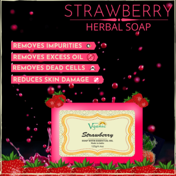 Vganic Herbal Strawberry Soap - Natural and Nourishing Skincare Solution